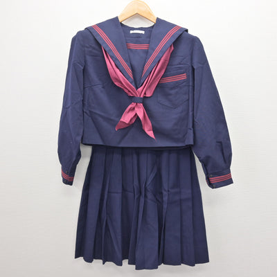 【中古】大阪府 吉川中学校 女子制服 3点 (セーラー服・スカート) sf121225