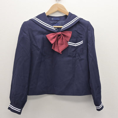 【中古】岡山県 総社西中学校 女子制服 3点 (セーラー服・スカート) sf121246