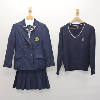 【中古】東京都 日本大学第三高等学校 女子制服 5点 (ブレザー・シャツ・ニット・スカート) sf121256