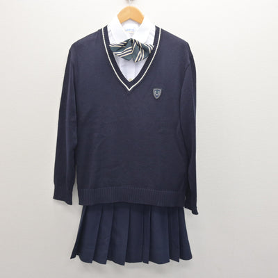 【中古】東京都 日本大学第三高等学校 女子制服 5点 (ブレザー・シャツ・ニット・スカート) sf121256