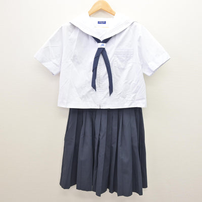 【中古】兵庫県 小野南中学校 女子制服 4点 (セーラー服・セーラー服・スカート) sf121268