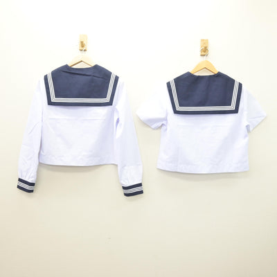 【中古】静岡県 神明中学校 女子制服 3点 (セーラー服・スカート) sf121274
