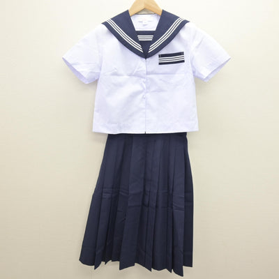 【中古】静岡県 神明中学校 女子制服 3点 (セーラー服・スカート) sf121275