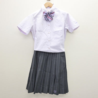 【中古】福岡県 杉森高等学校 女子制服 3点 (シャツ・スカート) sf121277