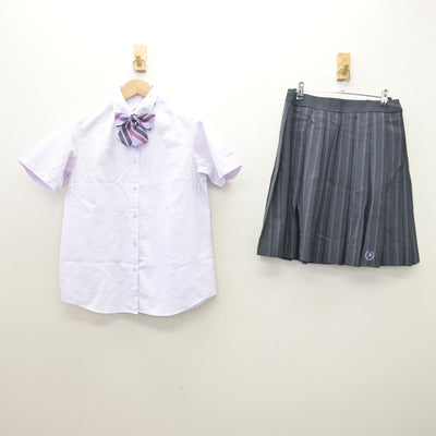 【中古】福岡県 杉森高等学校 女子制服 3点 (シャツ・スカート) sf121277