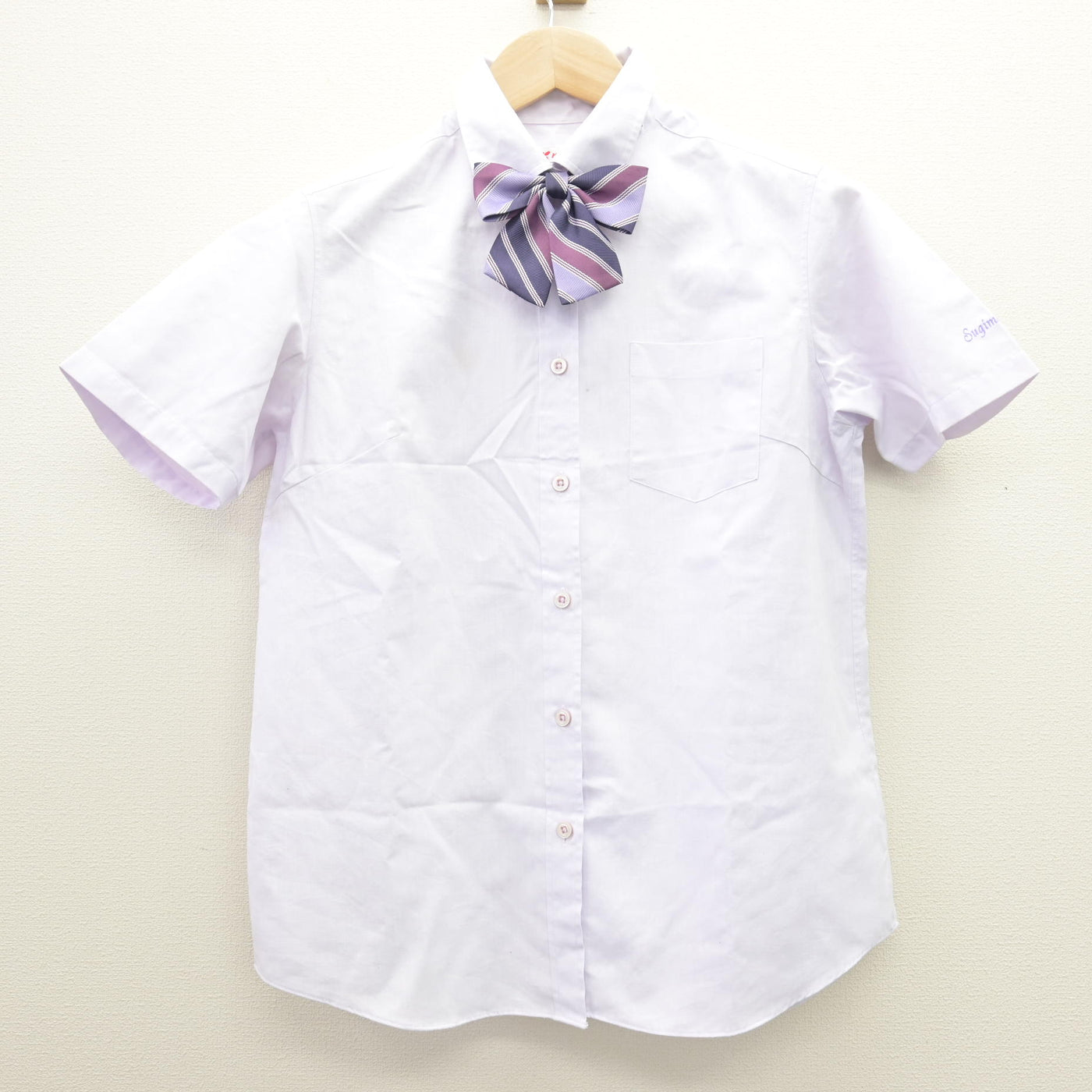 【中古】福岡県 杉森高等学校 女子制服 3点 (シャツ・スカート) sf121277