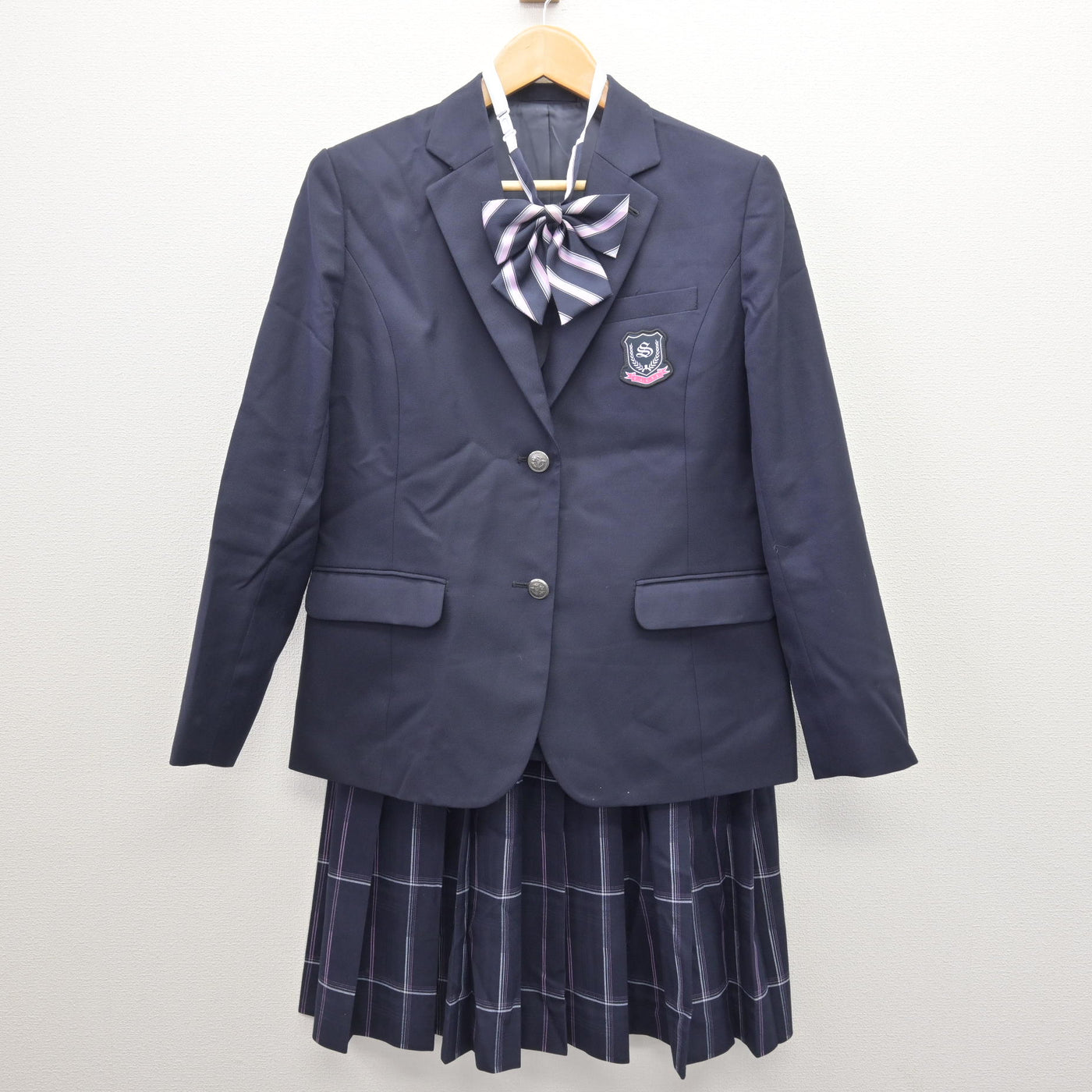 【中古】神奈川県 清心女子高等学校 女子制服 4点 (ブレザー・スカート) sf121314