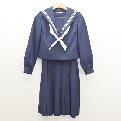 【中古】福岡県 永犬丸中学校 女子制服 3点 (セーラー服・ジャンパースカート) sf121324