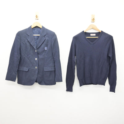 【中古】東京都 千寿桜堤中学校 女子制服 3点 (ブレザー・ニット・スカート) sf121348