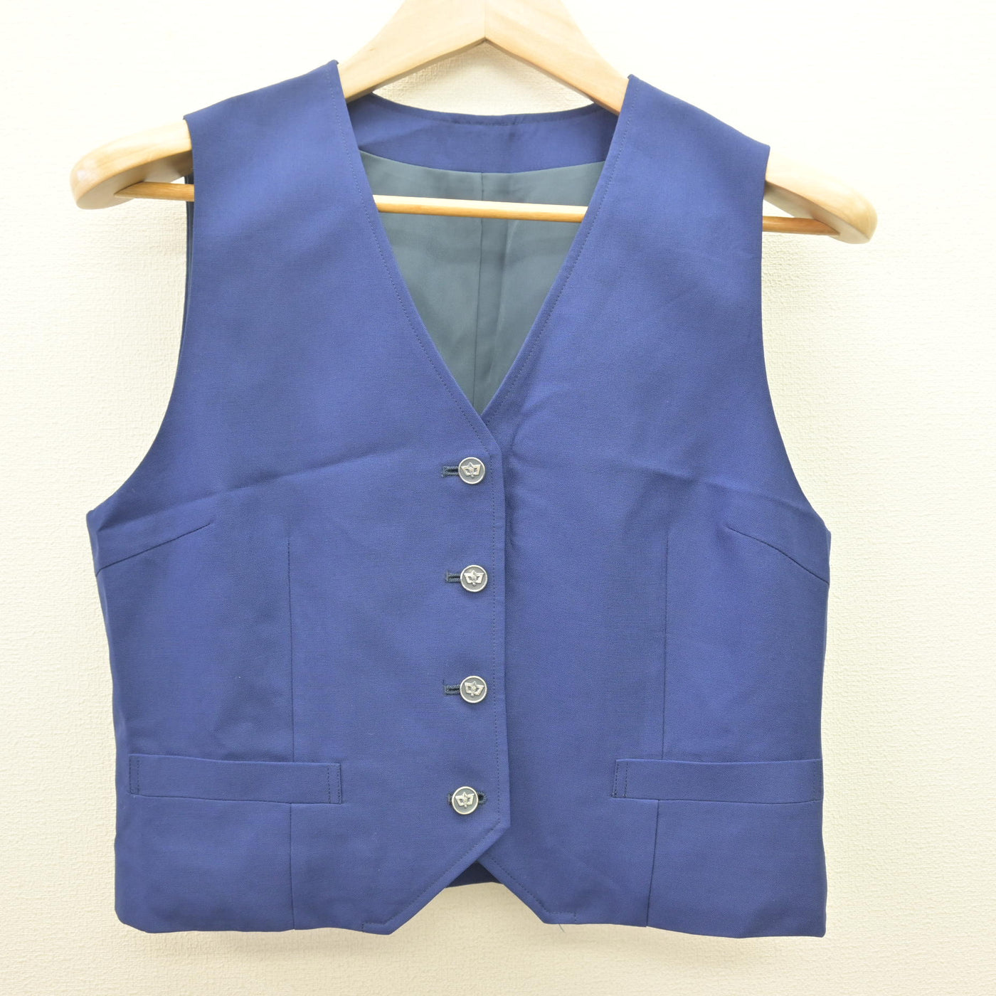 【中古】東京都 大森東中学校 女子制服 2点 (ベスト・スカート) sf121355