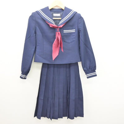 【中古】岡山県 荘内中学校 女子制服 3点 (セーラー服・スカート) sf121380
