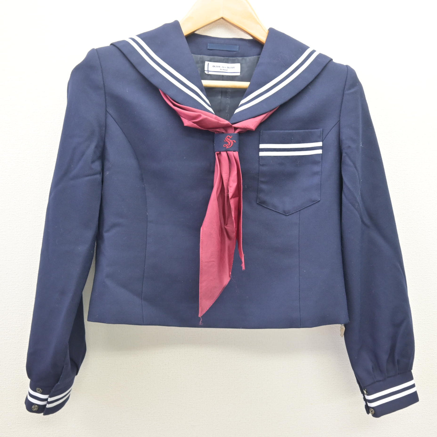 【中古】岡山県 荘内中学校 女子制服 3点 (セーラー服・スカート) sf121380