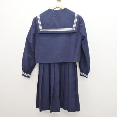 【中古】茨城県 緑岡中学校 女子制服 2点 (セーラー服・ジャンパースカート) sf121390