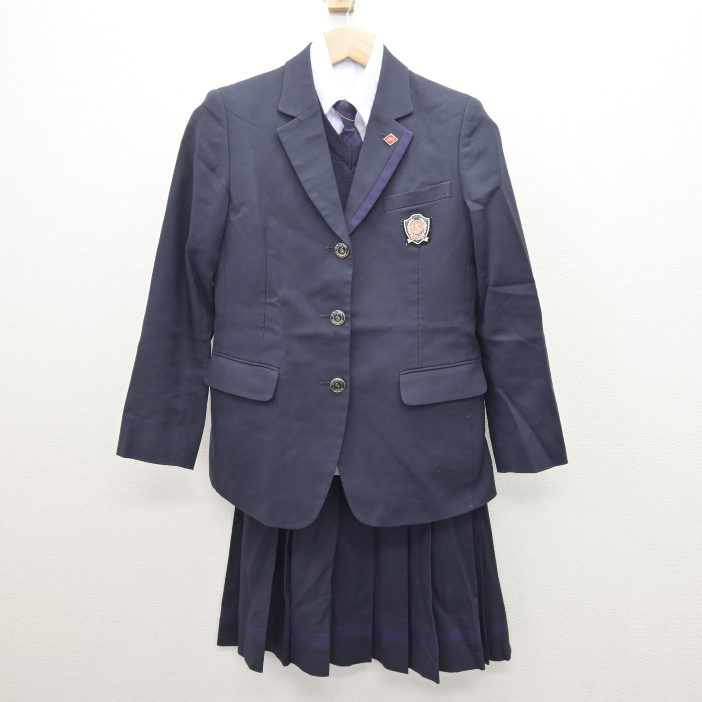 【中古】埼玉県 狭山ヶ丘高等学校 女子制服 6点 (ブレザー・ニット・シャツ・スカート) sf121392