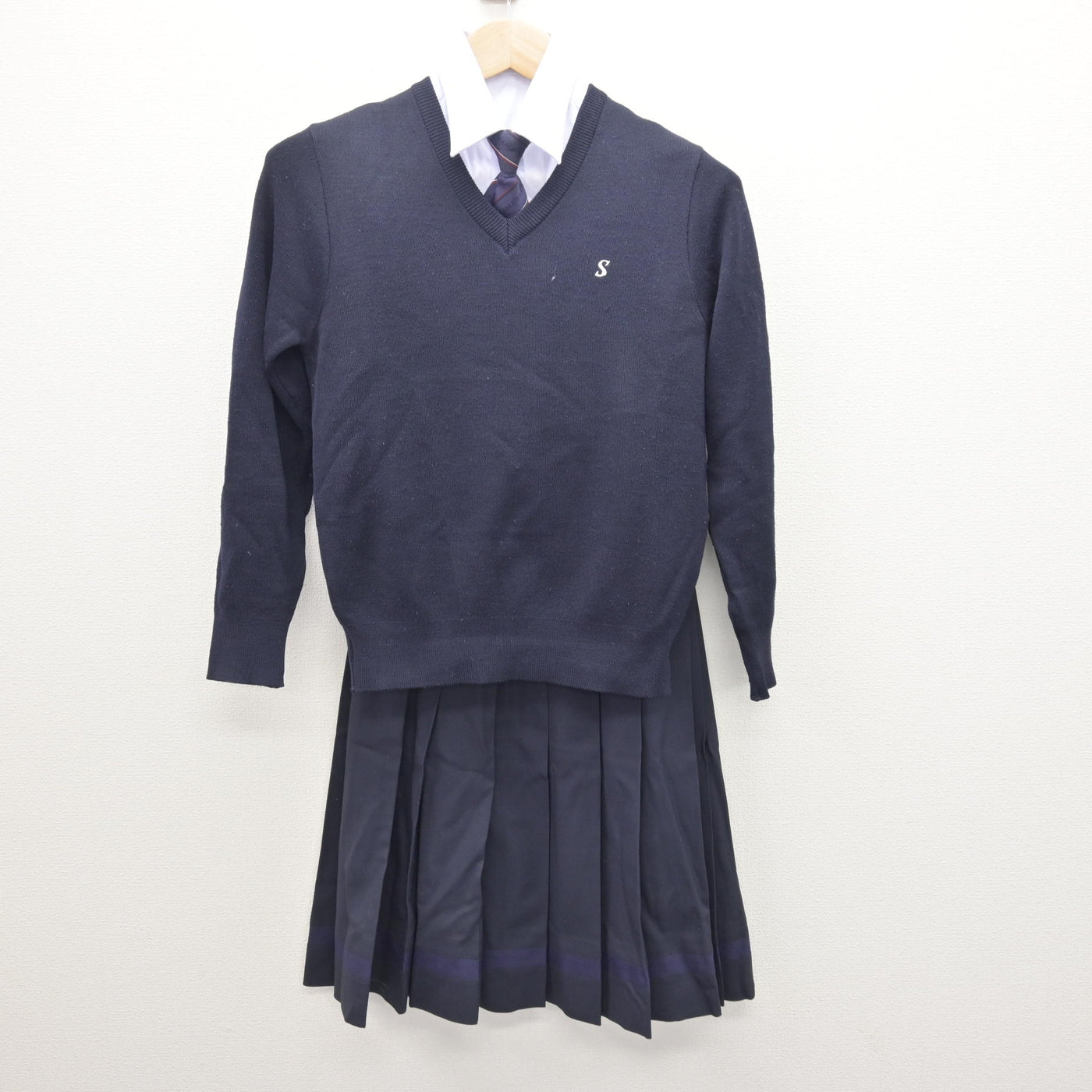 【中古】埼玉県 狭山ヶ丘高等学校 女子制服 6点 (ブレザー・ニット・シャツ・スカート) sf121392