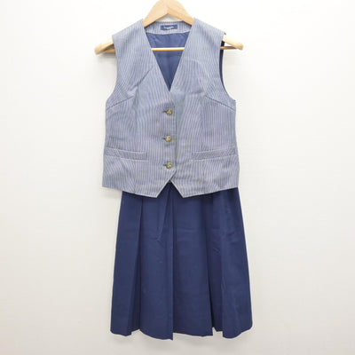 【中古】静岡県 籠上中学校 女子制服 4点 (ブレザー・ベスト・スカート) sf121406