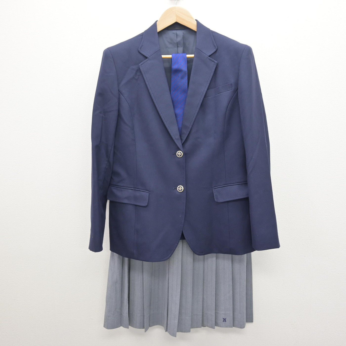 【中古】愛知県 長久手高等学校 女子制服 3点 (ブレザー・スカート) sf121408