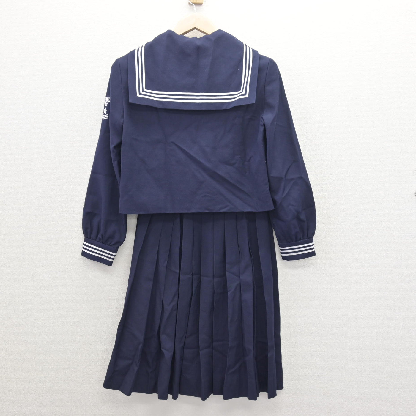 中古】兵庫県 芦屋学園高等学校 女子制服 3点 (セーラー服・スカート 