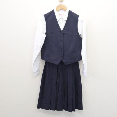【中古】東京都 東京家政大学附属女子高等学校 女子制服 4点 (ブレザー・ベスト・シャツ・スカート) sf121416
