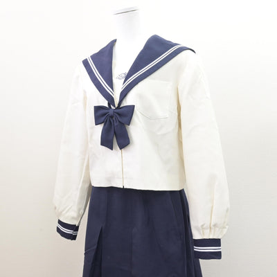 【中古】和歌山県 開智高等学校 女子制服 3点 (セーラー服・スカート) sf121435