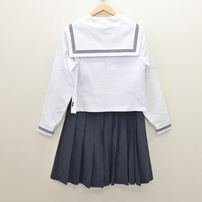 【中古】福井県 北陸高等学校 女子制服 2点 (セーラー服・スカート) sf121438