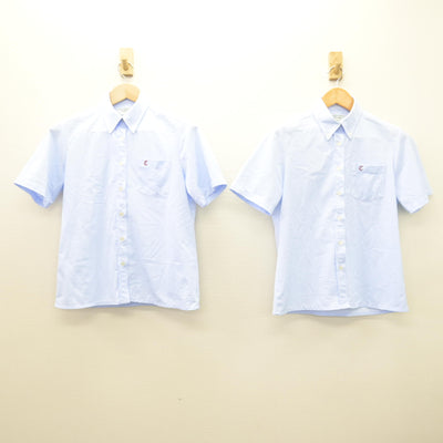 【中古】福岡県 筑前高等学校 女子制服 3点 (シャツ・スカート) sf121450