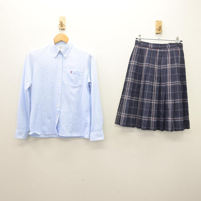 【中古】福岡県 筑前高等学校 女子制服 2点 (シャツ・スカート) sf121452