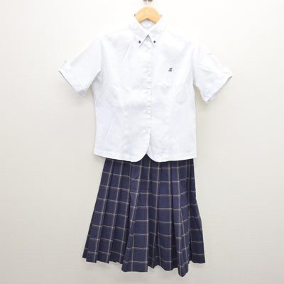 【中古】栃木県 作新学院高等学校 女子制服 2点 (ブラウス・スカート) sf121455