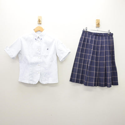 【中古】栃木県 作新学院高等学校 女子制服 2点 (ブラウス・スカート) sf121455