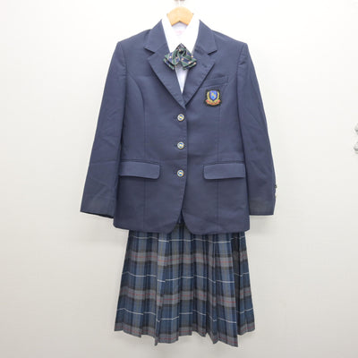 【中古】栃木県 真岡西中学校 女子制服 4点 (ブレザー・シャツ・スカート) sf121459