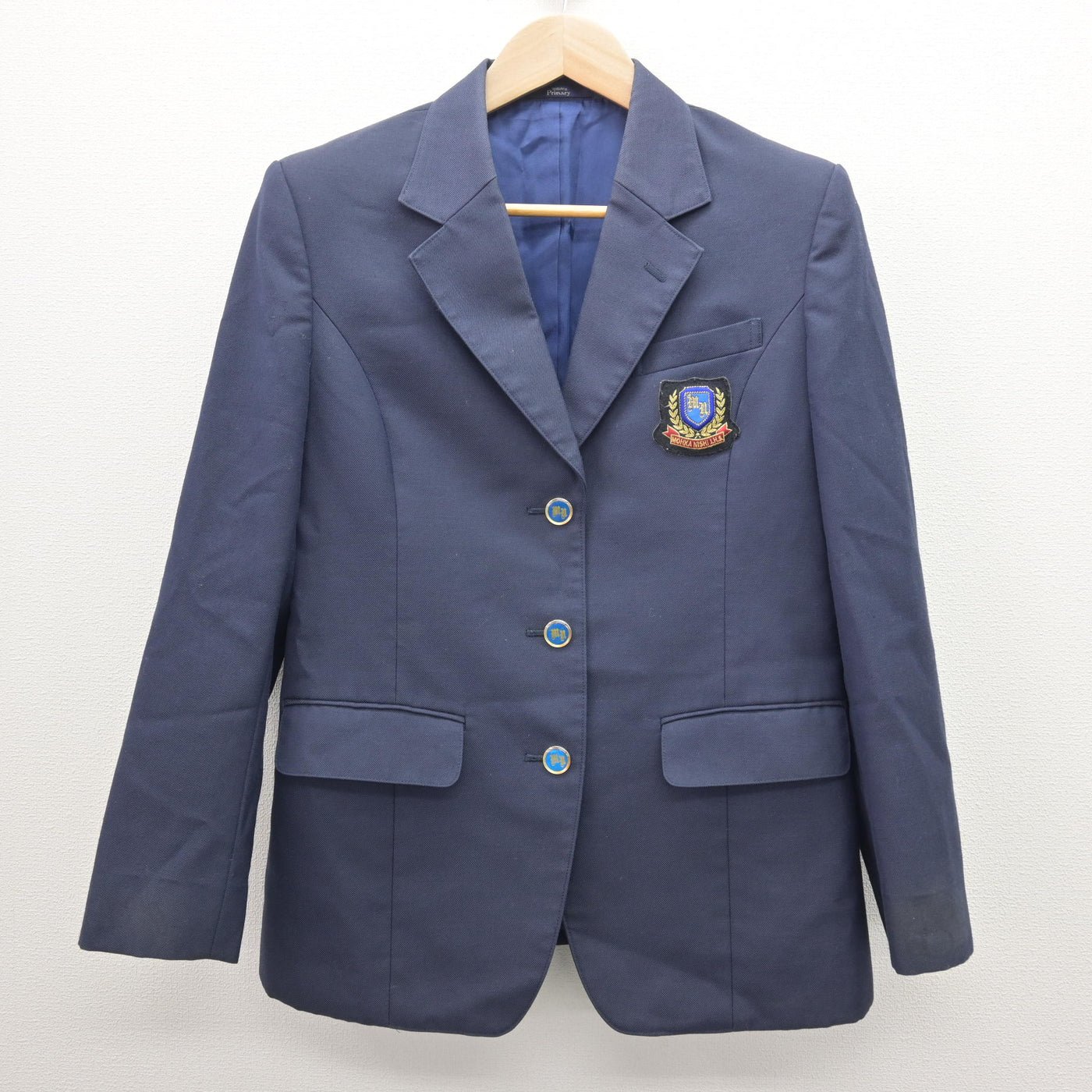 【中古】栃木県 真岡西中学校 女子制服 4点 (ブレザー・シャツ・スカート) sf121459