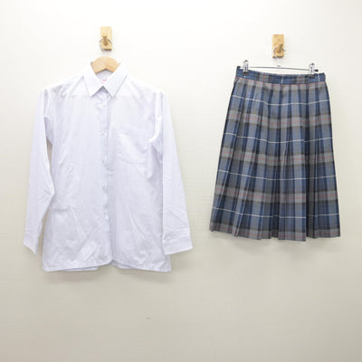 【中古】栃木県 真岡西中学校 女子制服 2点 (シャツ・スカート) sf121460