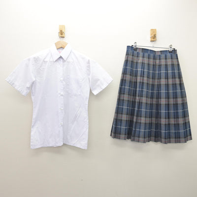 【中古】栃木県 真岡西中学校 女子制服 2点 (シャツ・スカート) sf121461