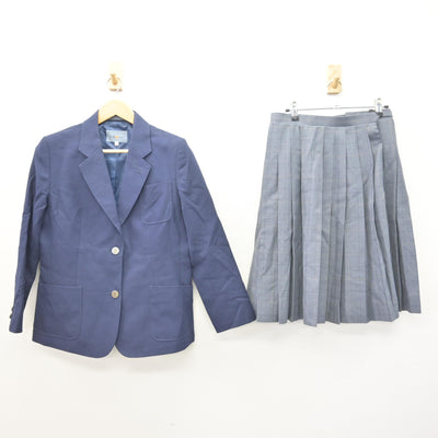 【中古】埼玉県 岸川中学校 女子制服 2点 (ブレザー・スカート) sf121511