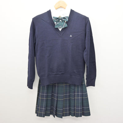 【中古】神奈川県 向上高等学校 女子制服 6点 (ブレザー・ニット・シャツ・スカート) sf121523