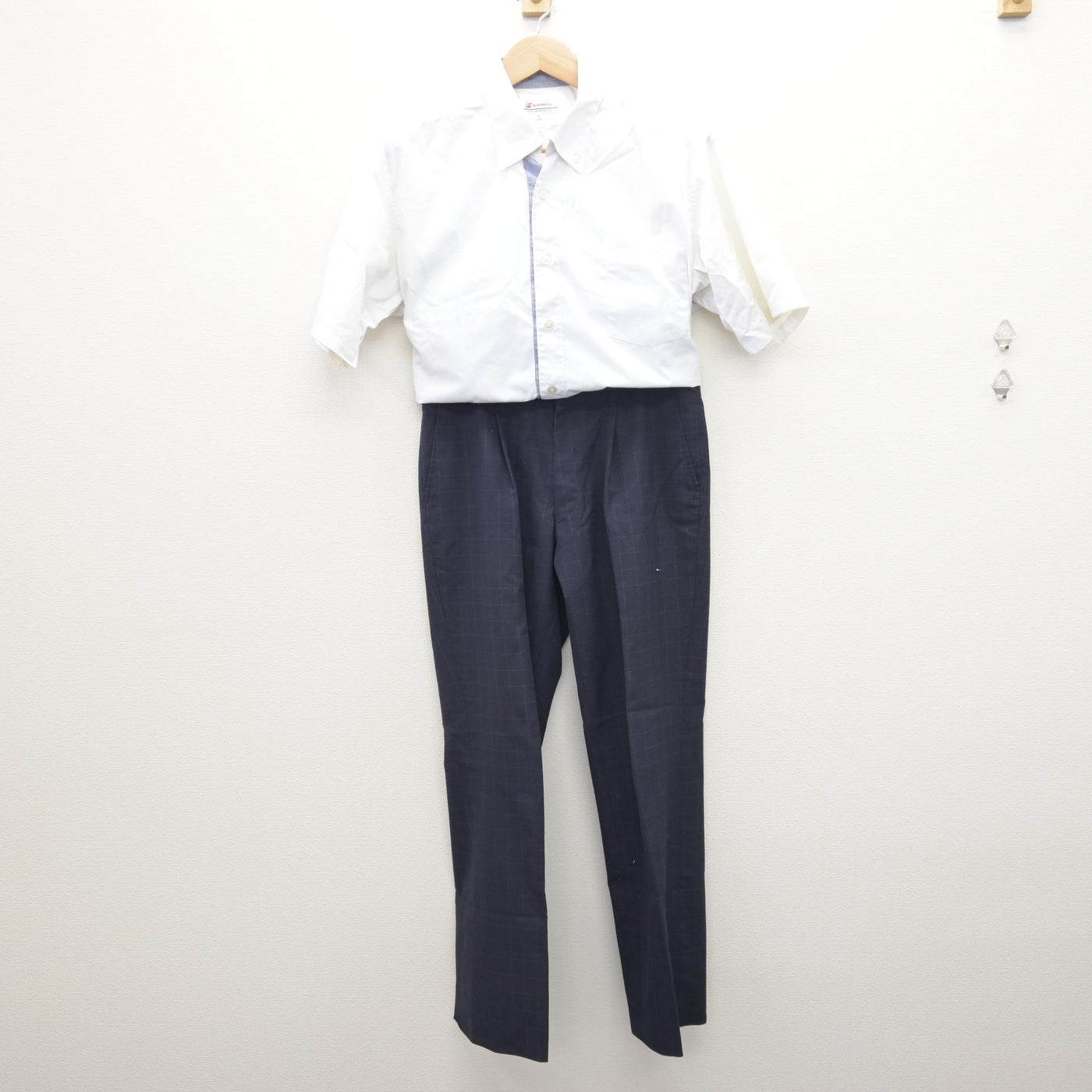 中古】宮崎県 門川高等学校 男子制服 2点 (シャツ・ズボン) sf121534 