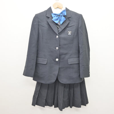 【中古】東京都 郁文館グローバル高等学校 女子制服 5点 (ブレザー・ニット・シャツ・スカート) sf121542