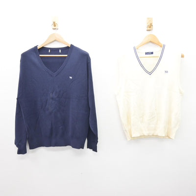 【中古】新潟県 日本文理高等学校/旧制服 女子制服 2点 (ニット・ニットベスト) sf121552