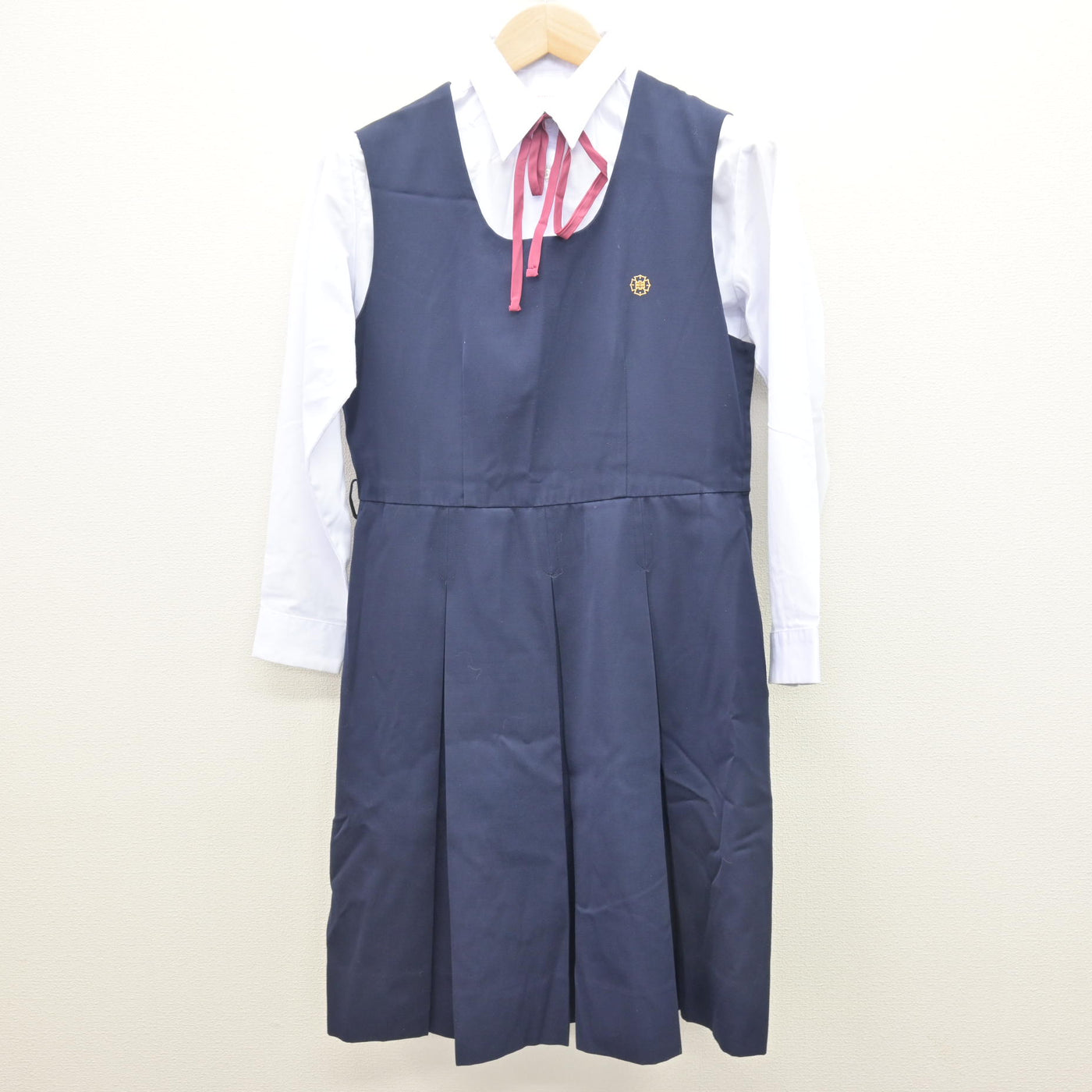 【中古】高知県 愛宕中学校 女子制服 4点 (ブレザー・シャツ・ジャンパースカート) sf121554