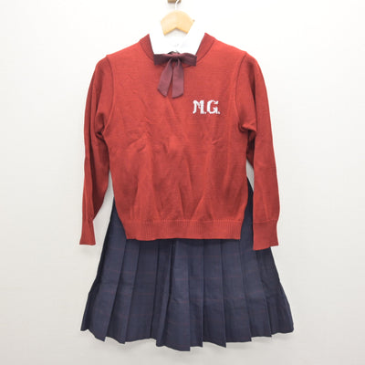 【中古】宮城県 五橋中学校 女子制服 5点 (ブレザー・ニット・シャツ・スカート) sf121570