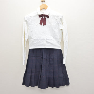 【中古】宮城県 五橋中学校 女子制服 5点 (ブレザー・ニット・シャツ・スカート) sf121570