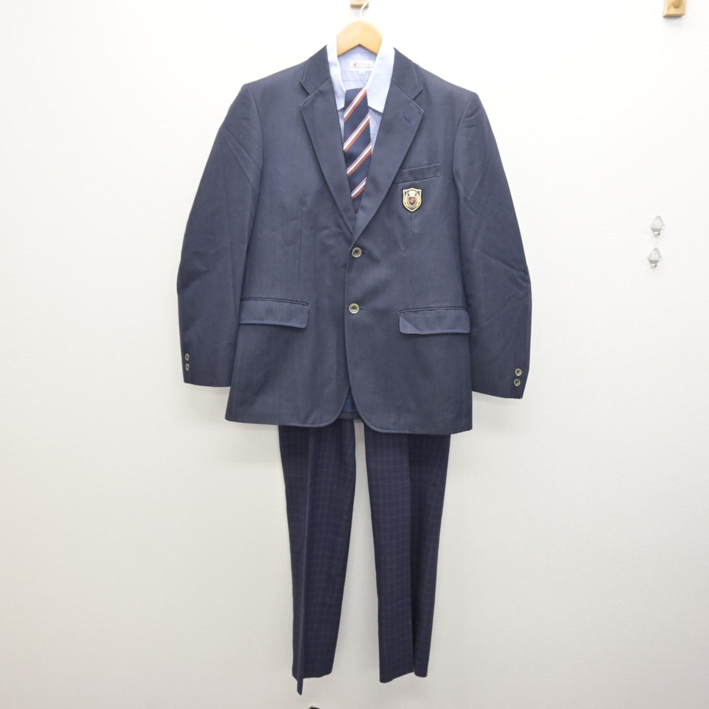 【中古】北海道 北海道科学大学高等学校 男子制服 5点 (ブレザー・シャツ・ズボン) sf121580
