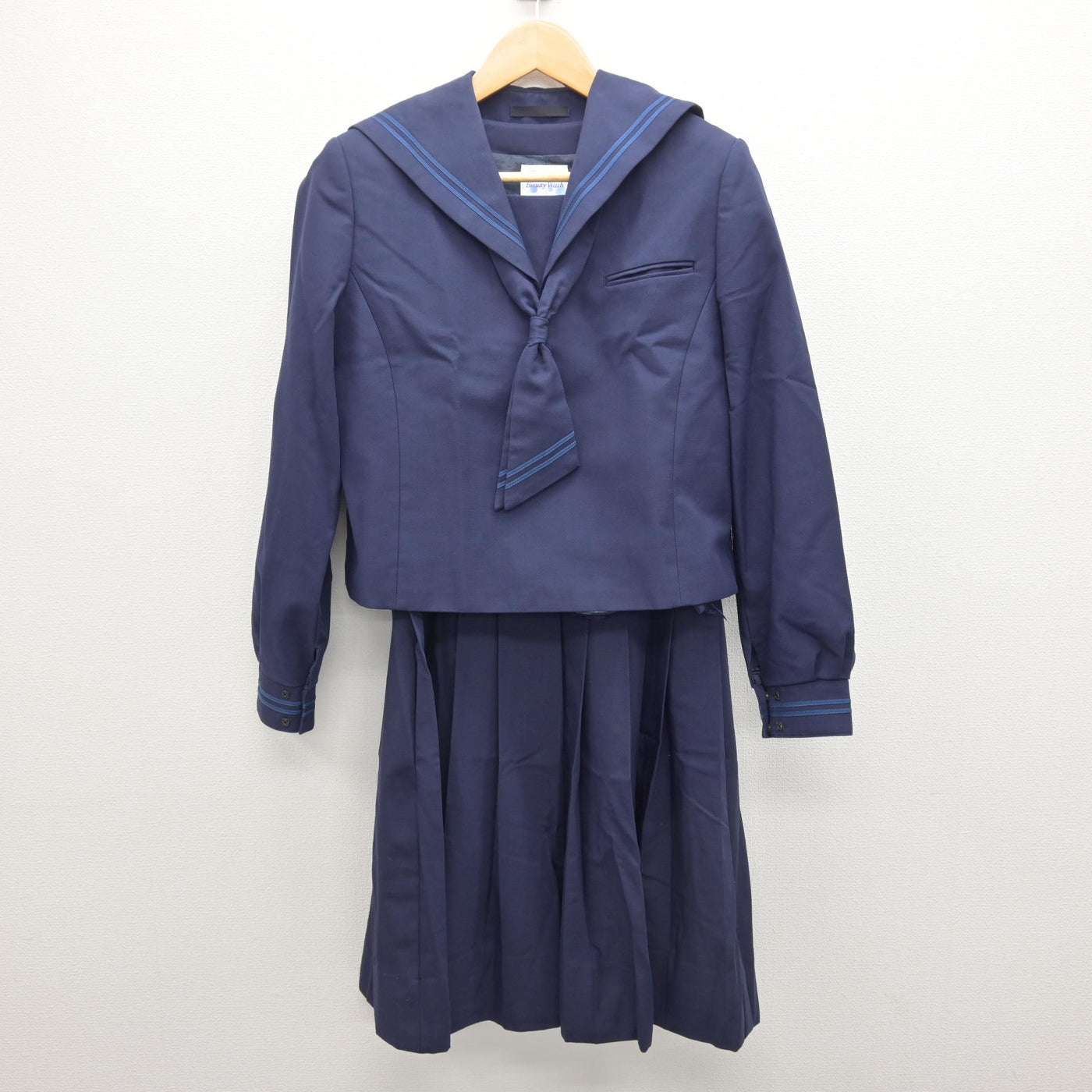 【中古】千葉県 小金北中学校 女子制服 3点 (セーラー服・ジャンパースカート) sf121590