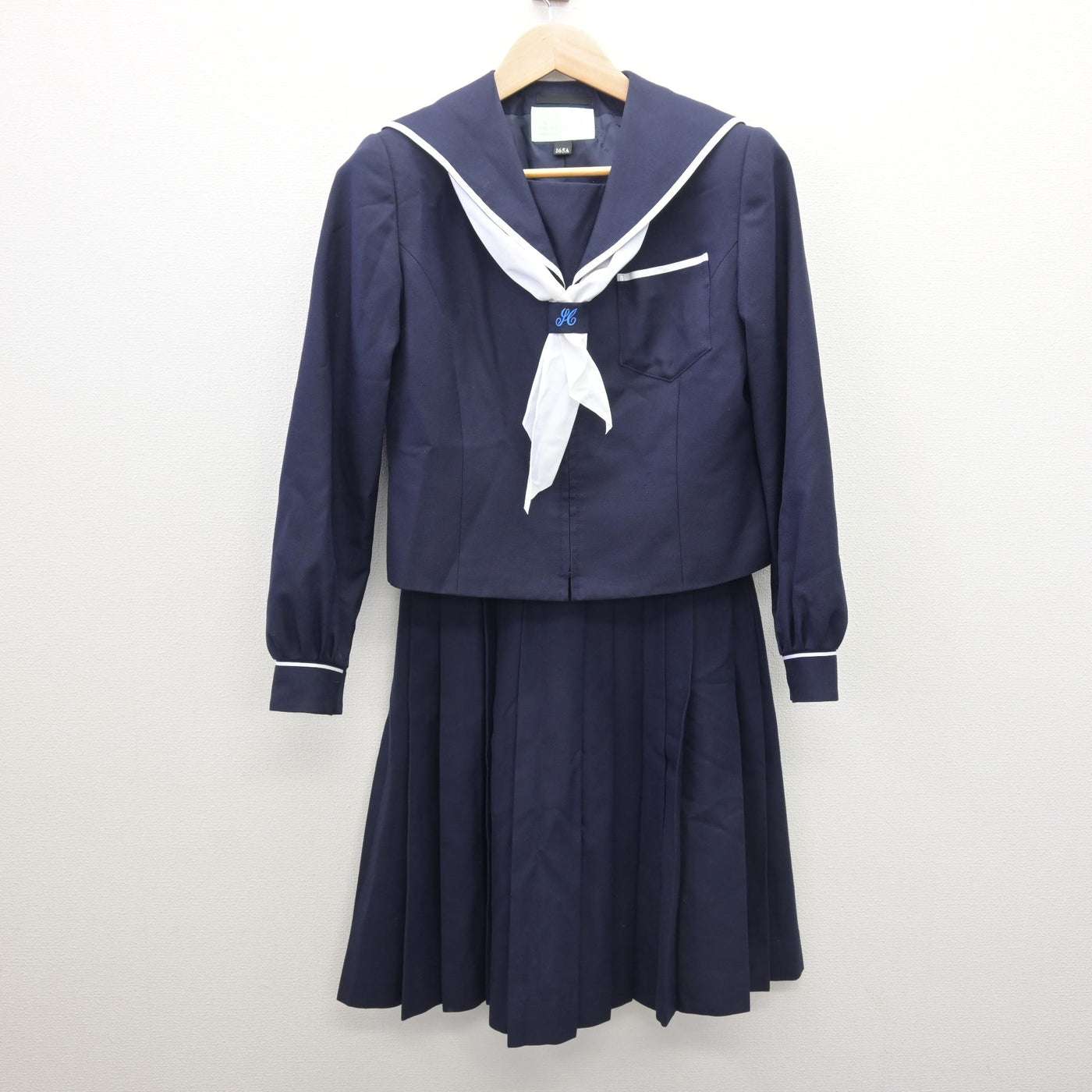 【中古】静岡県 北星中学校 女子制服 3点 (セーラー服・スカート) sf121620