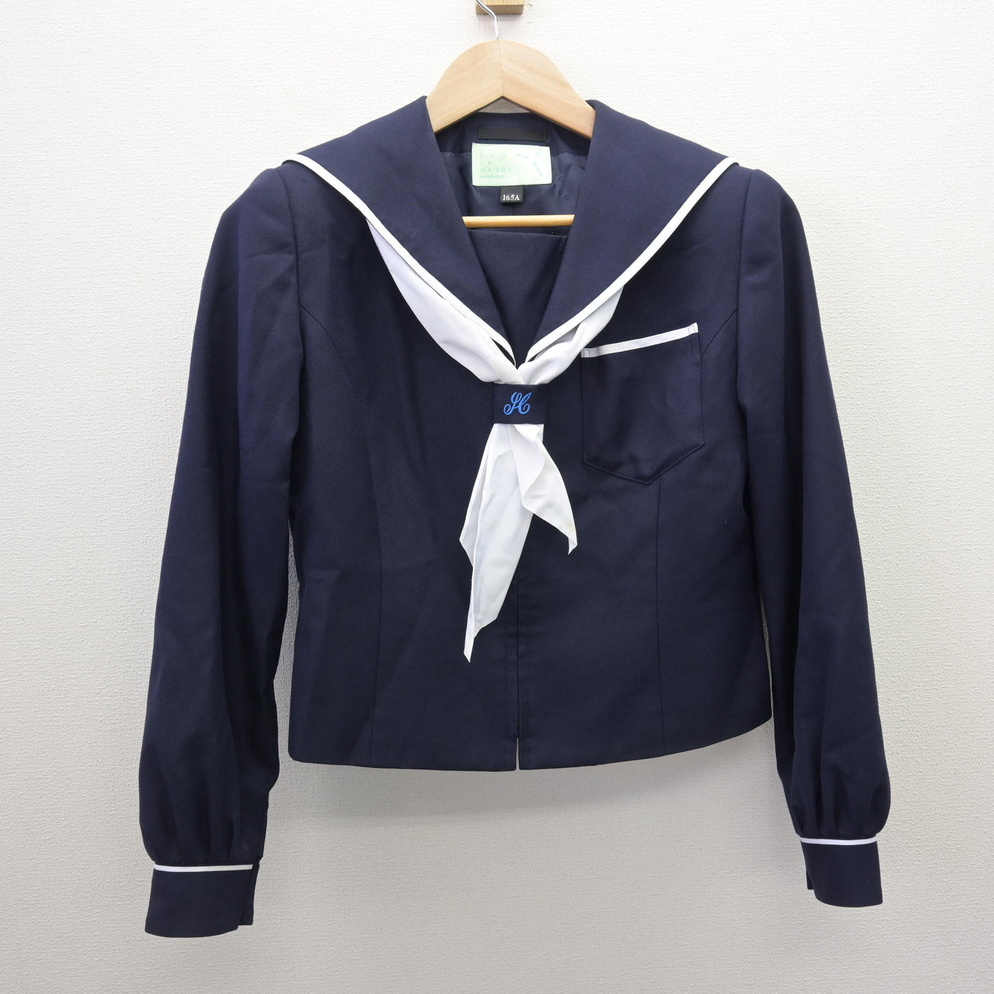 【中古】静岡県 北星中学校 女子制服 3点 (セーラー服・スカート) sf121620