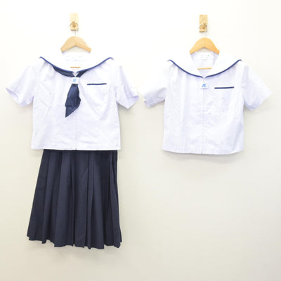 【中古】静岡県 北星中学校 女子制服 4点 (セーラー服・スカート) sf121621