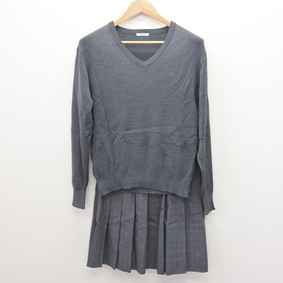 【中古】東京都 松江第四中学校 女子制服 4点 (ブレザー・ニット・スカート) sf121634