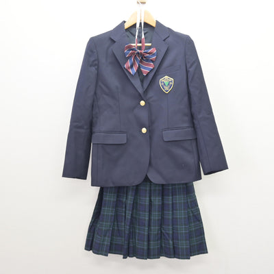 【中古】富山県 星槎国際高等学校 女子制服 3点 (ブレザー・スカート) sf121654