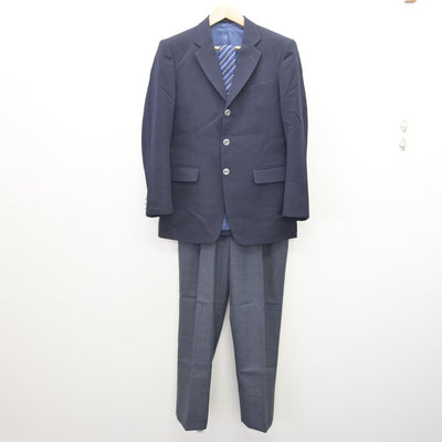【中古】神奈川県 住吉高等学校 男子制服 4点 (ブレザー・ズボン) sf121661