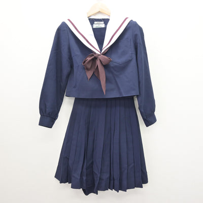 【中古】愛知県 刈谷高等学校 女子制服 3点 (セーラー服・スカート) sf121663